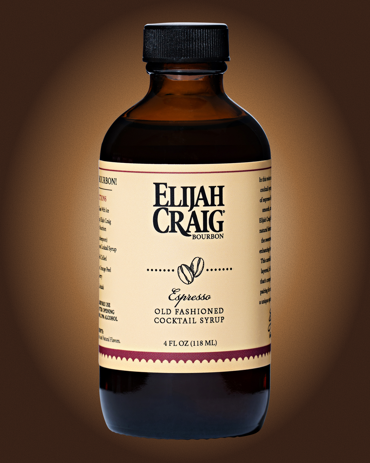 Espresso Old Fashioned, Elijah Craig Cocktail Syrup
