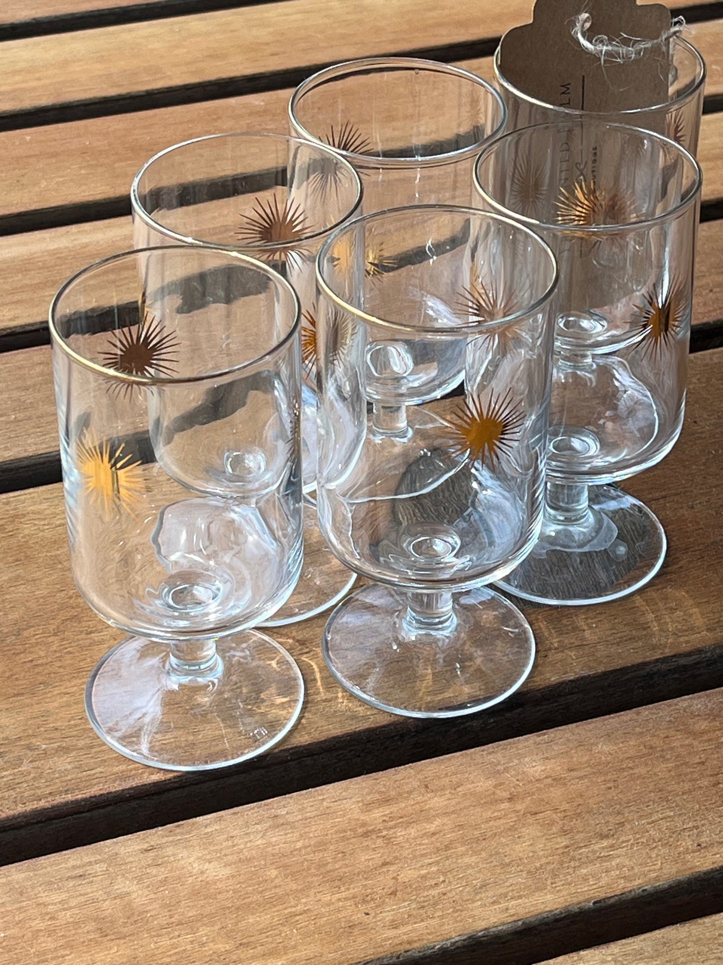 Atomic Starburst Cordial Glasses-2.5oz