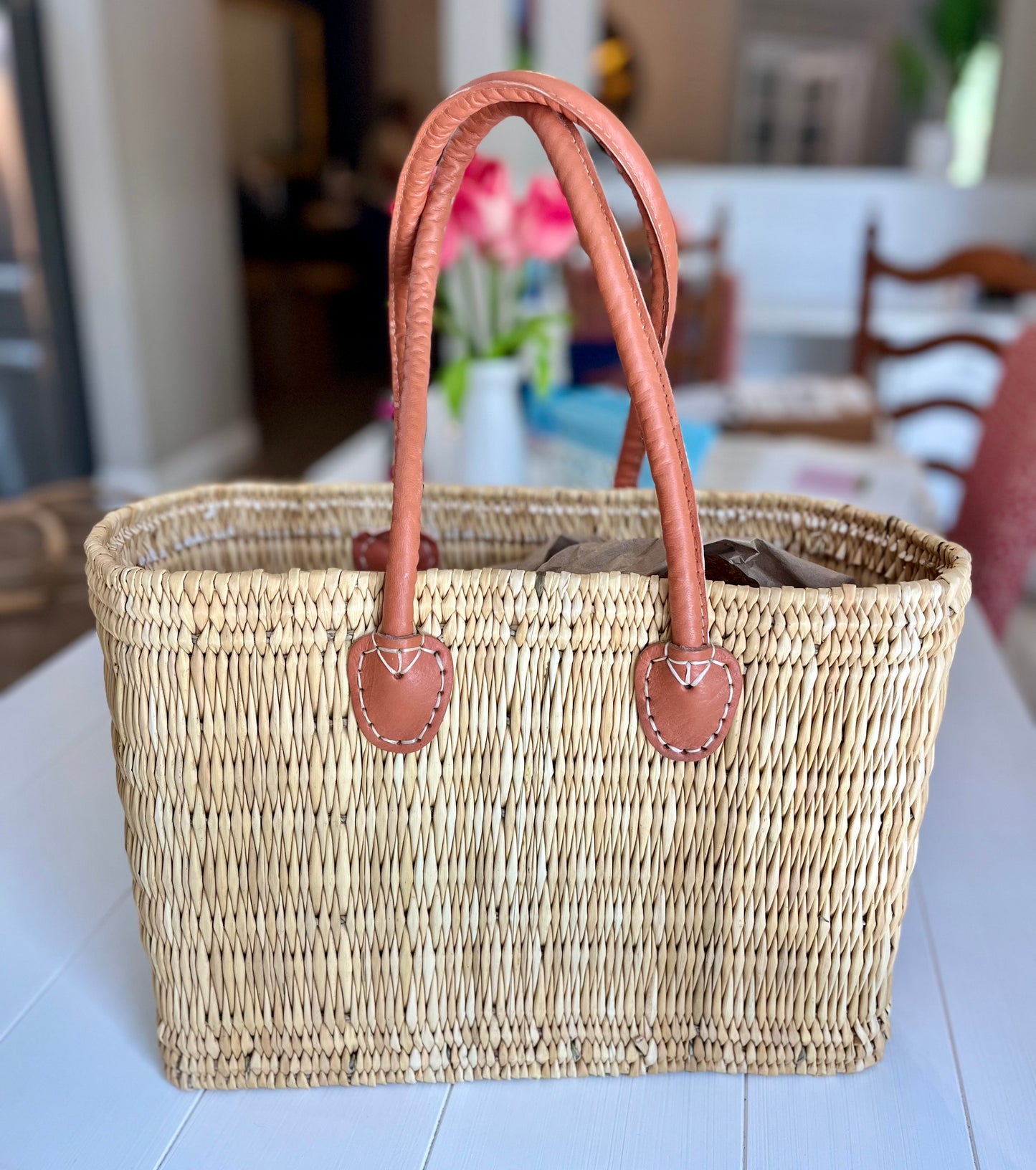 Medium Leather Handle Tote