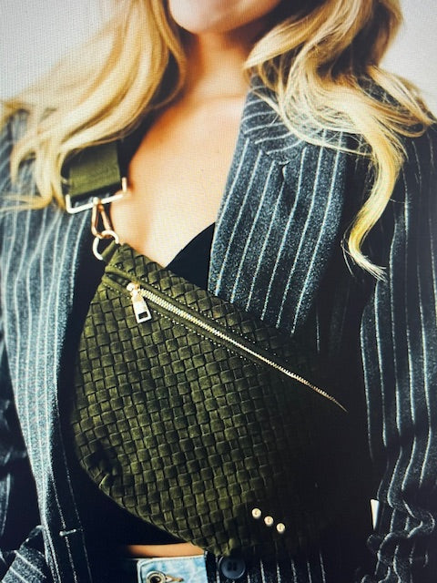Suede Westlyn Woven Bum Bag