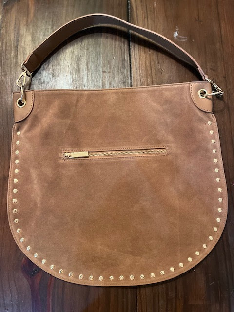 Rosalie Rivet Suede Hobo Bag