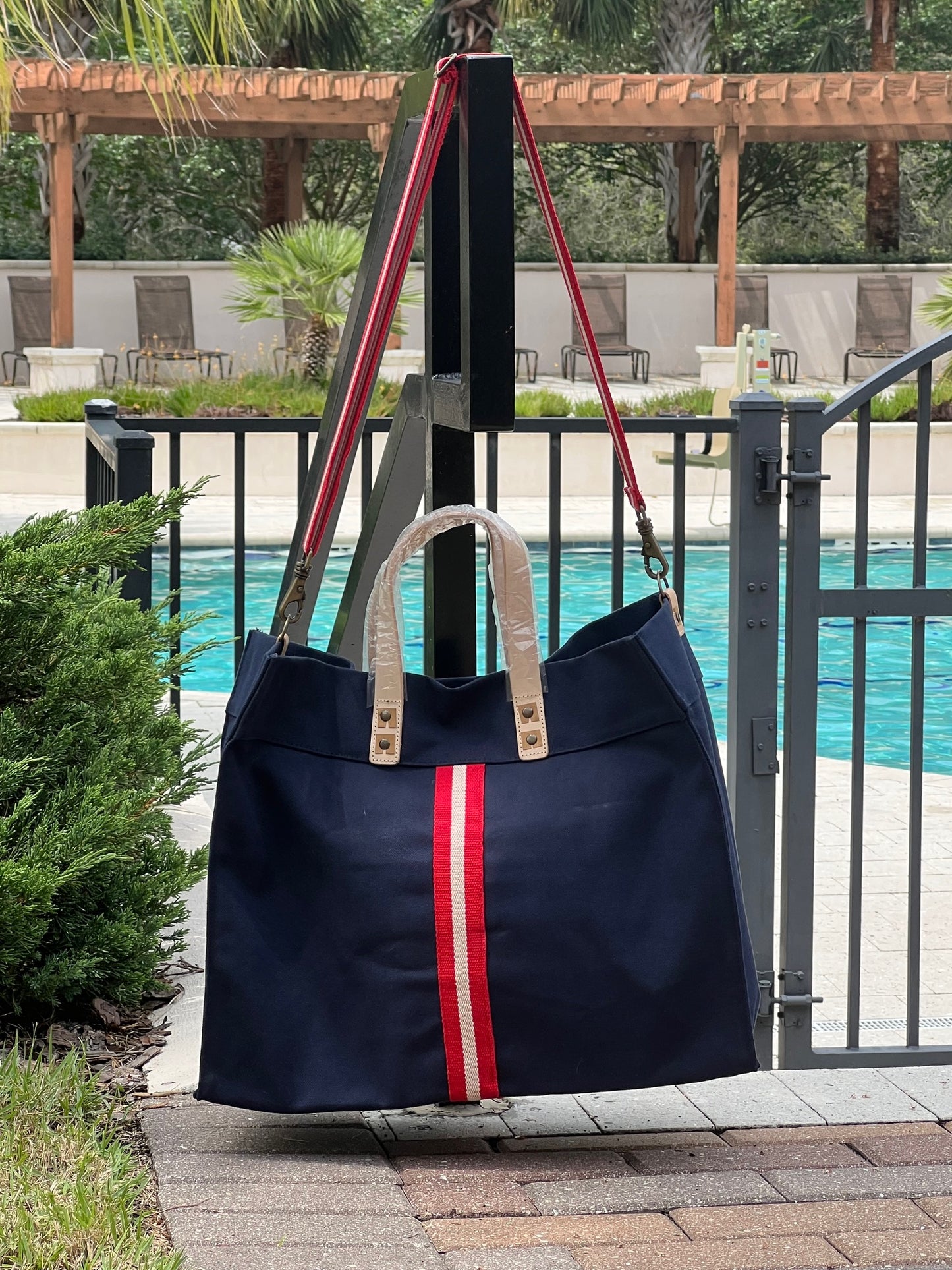 Canvas Box Tote with Strap