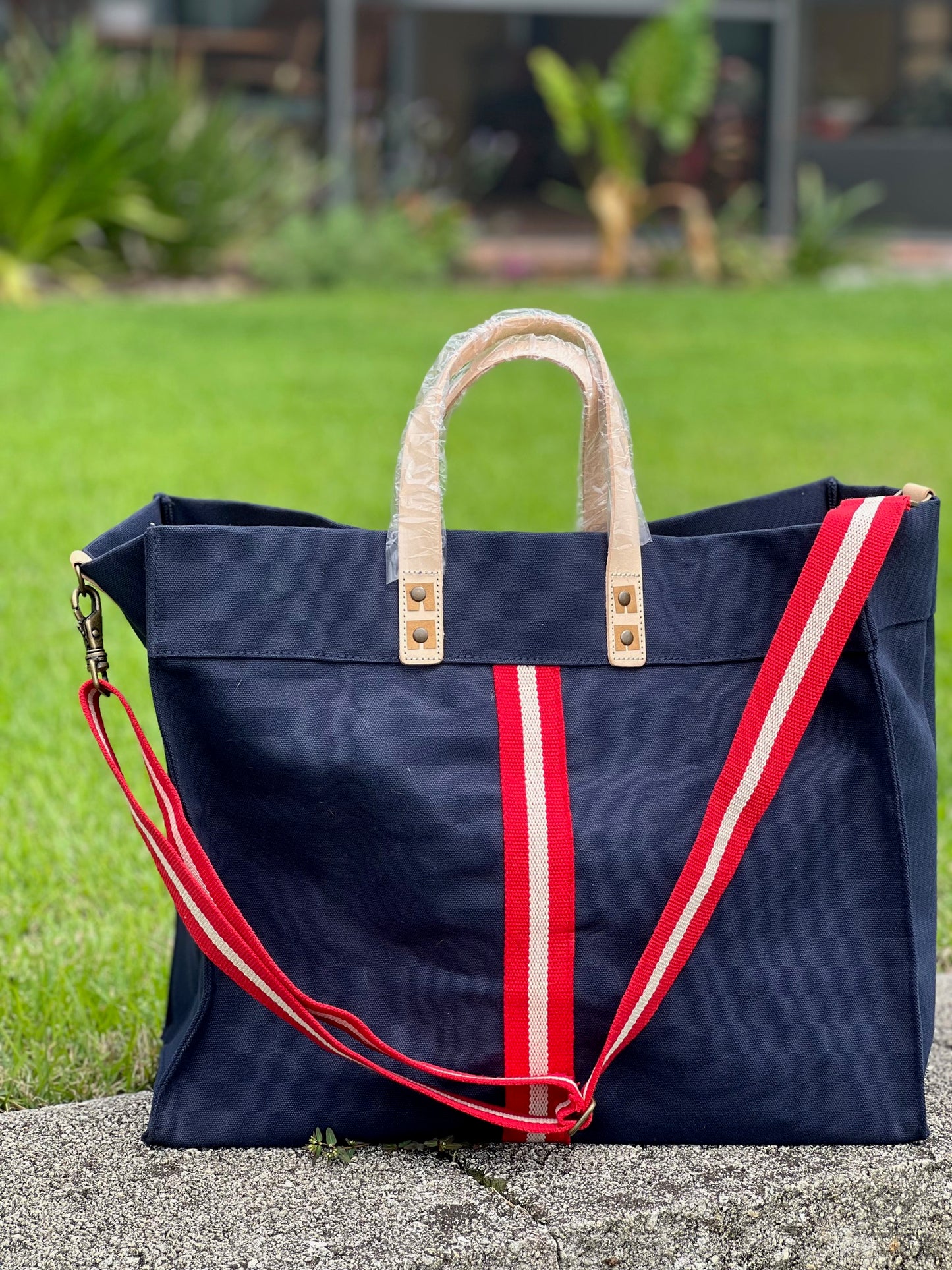 Canvas Box Tote with Strap