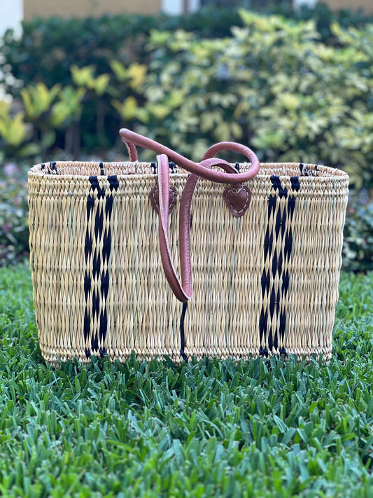 Large Leather Handle Tote