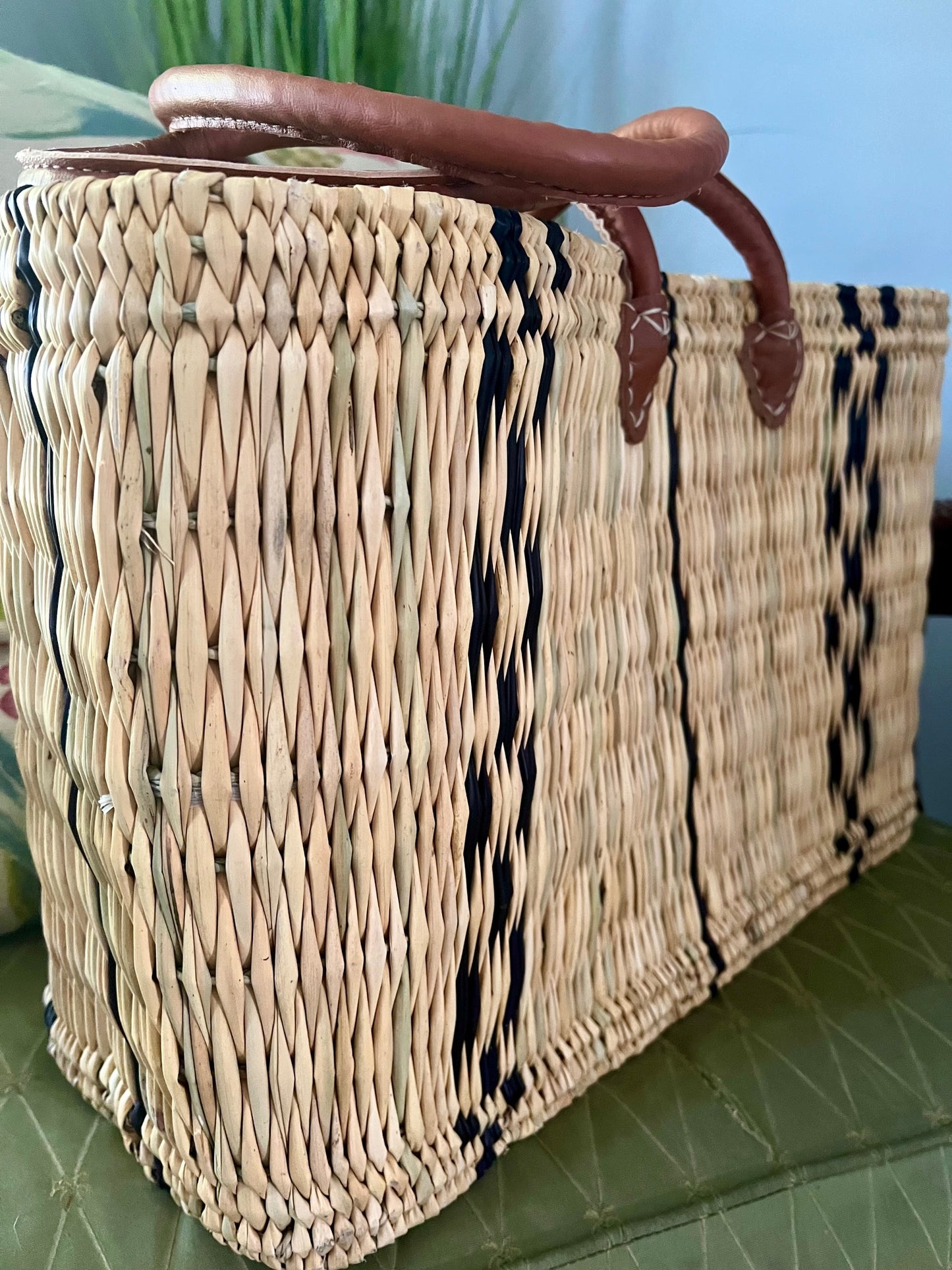 Large Leather Handle Tote