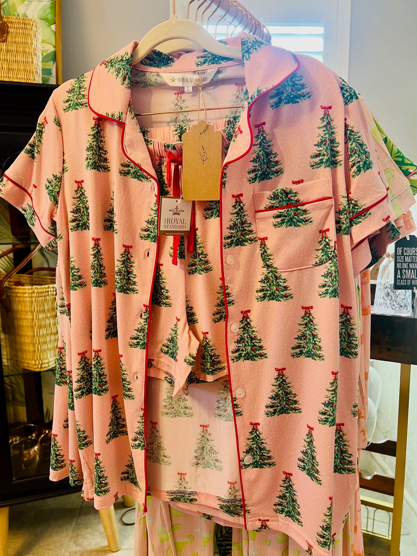 Noelle Christmas Tree PJ Set with Shorts