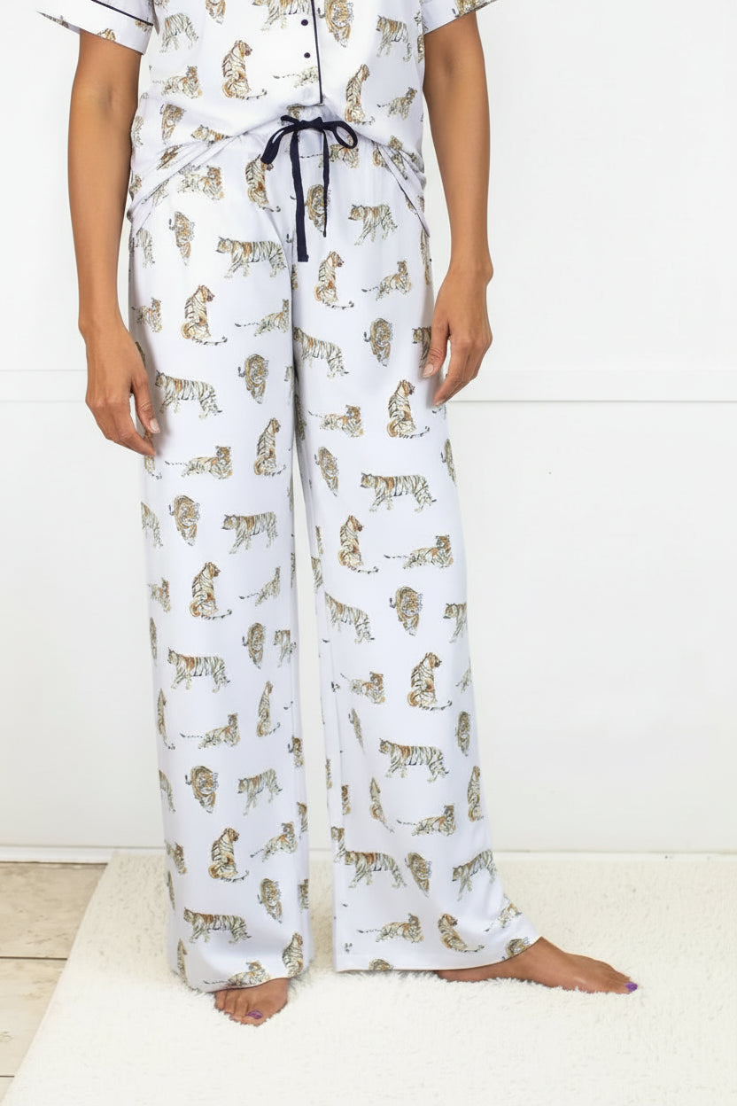 White Tiger Pant Sleep Set