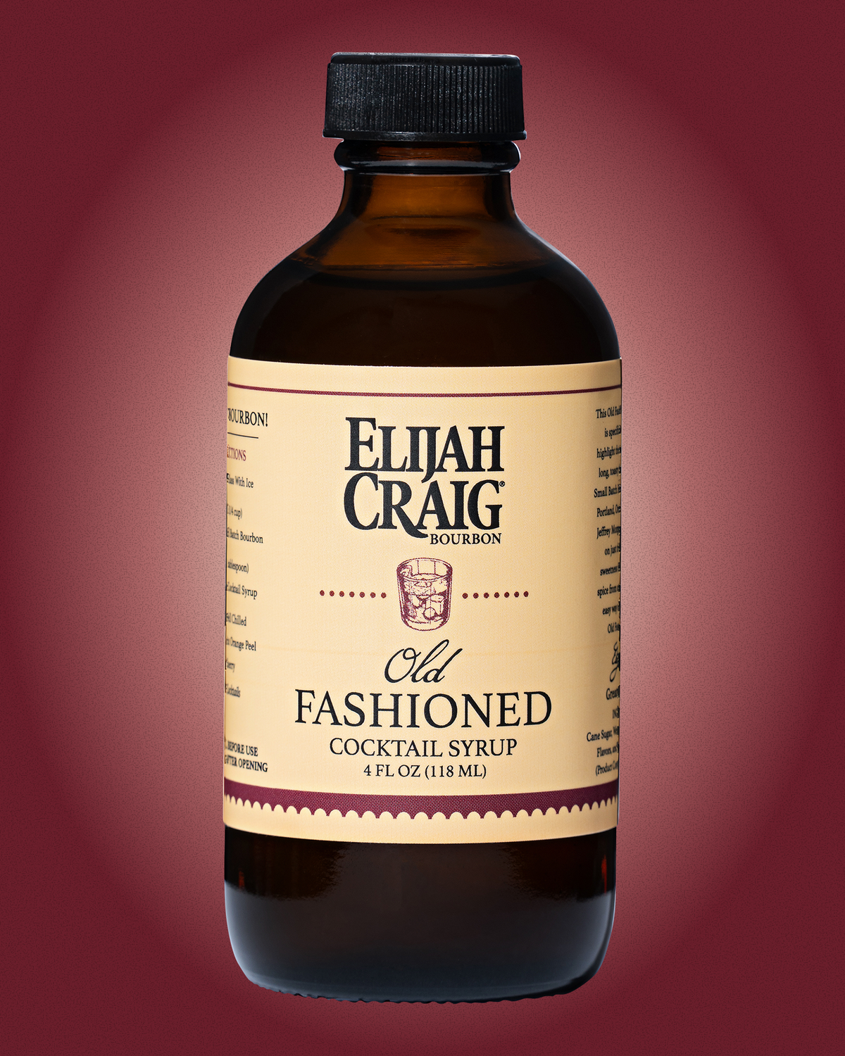 Original Old Fashioned, Elijah Craig Cocktail Syrup