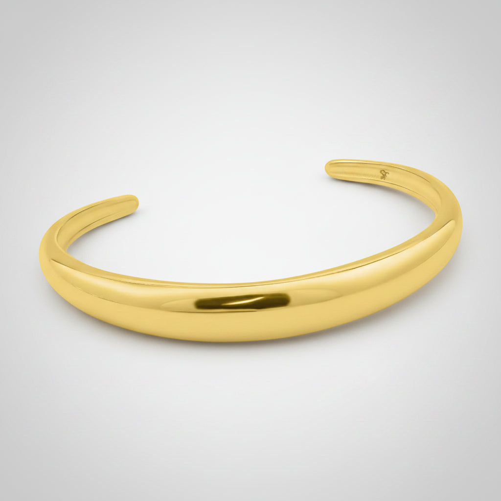 14k Gold Plated Dome Cuff