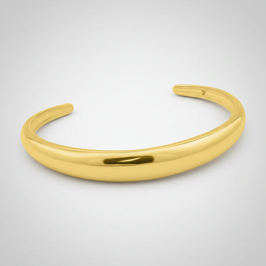 14k Gold Plated Dome Cuff