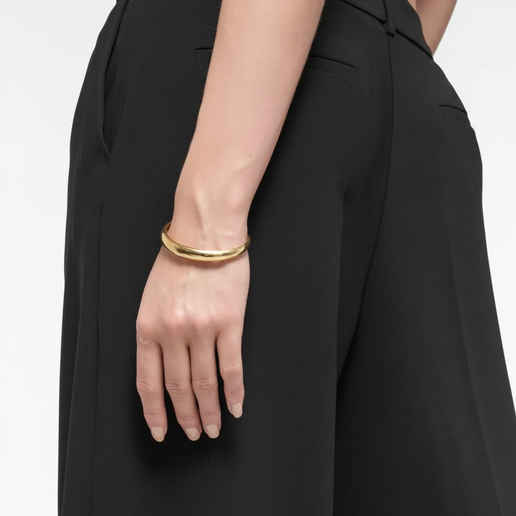 14k Gold Plated Dome Cuff