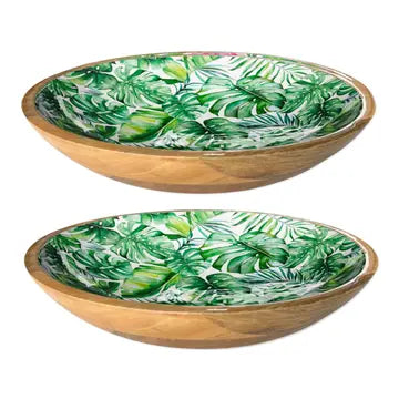 Mango Wood 10" Shallow Bowl
