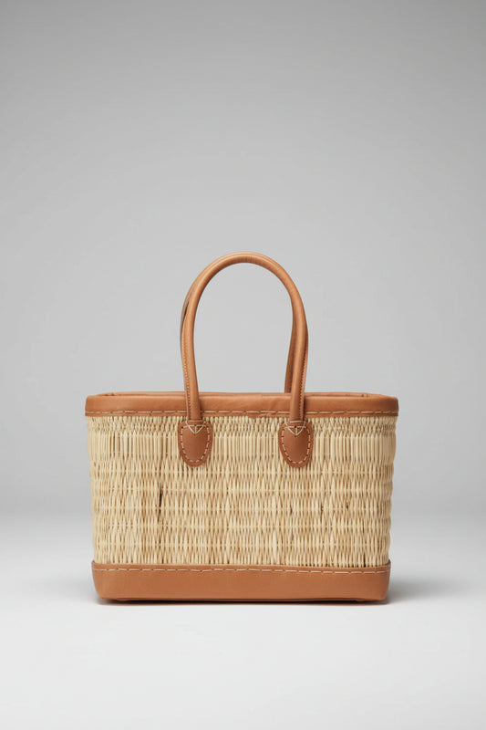 Leather Trimmed Tote