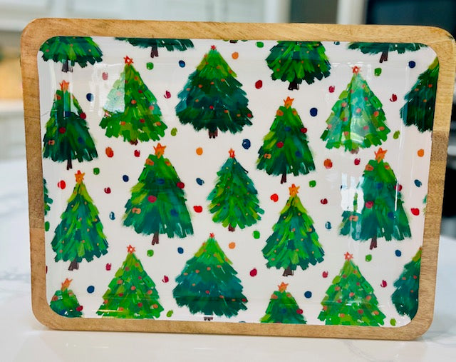 Holiday Large Mango Wood Trays