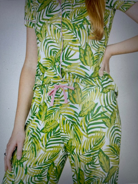 Painted Palm PJ Set with Long Pants