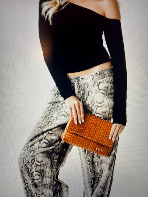 Wrenlee Woven Flap Crossbody