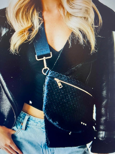 Suede Westlyn Woven Bum Bag