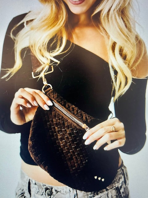 Suede Westlyn Woven Bum Bag