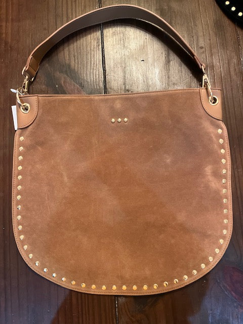 Rosalie Rivet Suede Hobo Bag