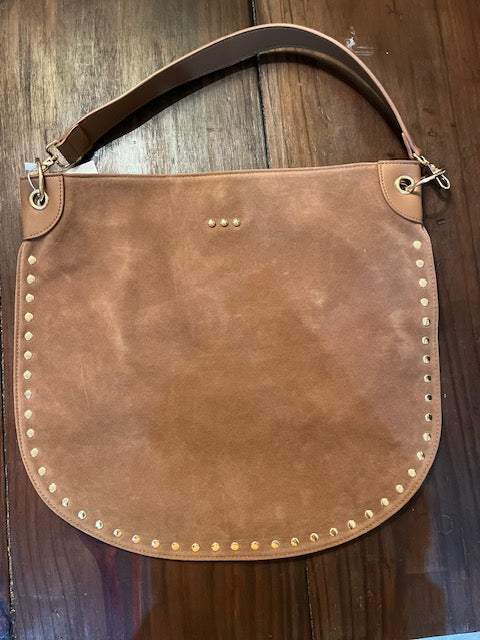 Rosalie Rivet Suede Hobo Bag