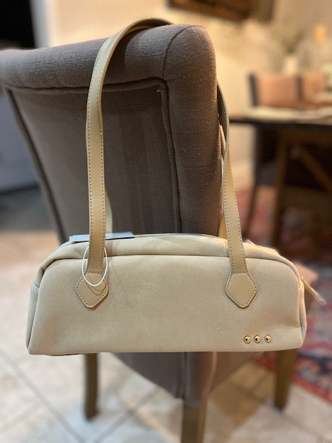 Sally Suede Barrel Shoulder Bag