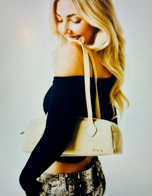 Sally Suede Barrel Shoulder Bag