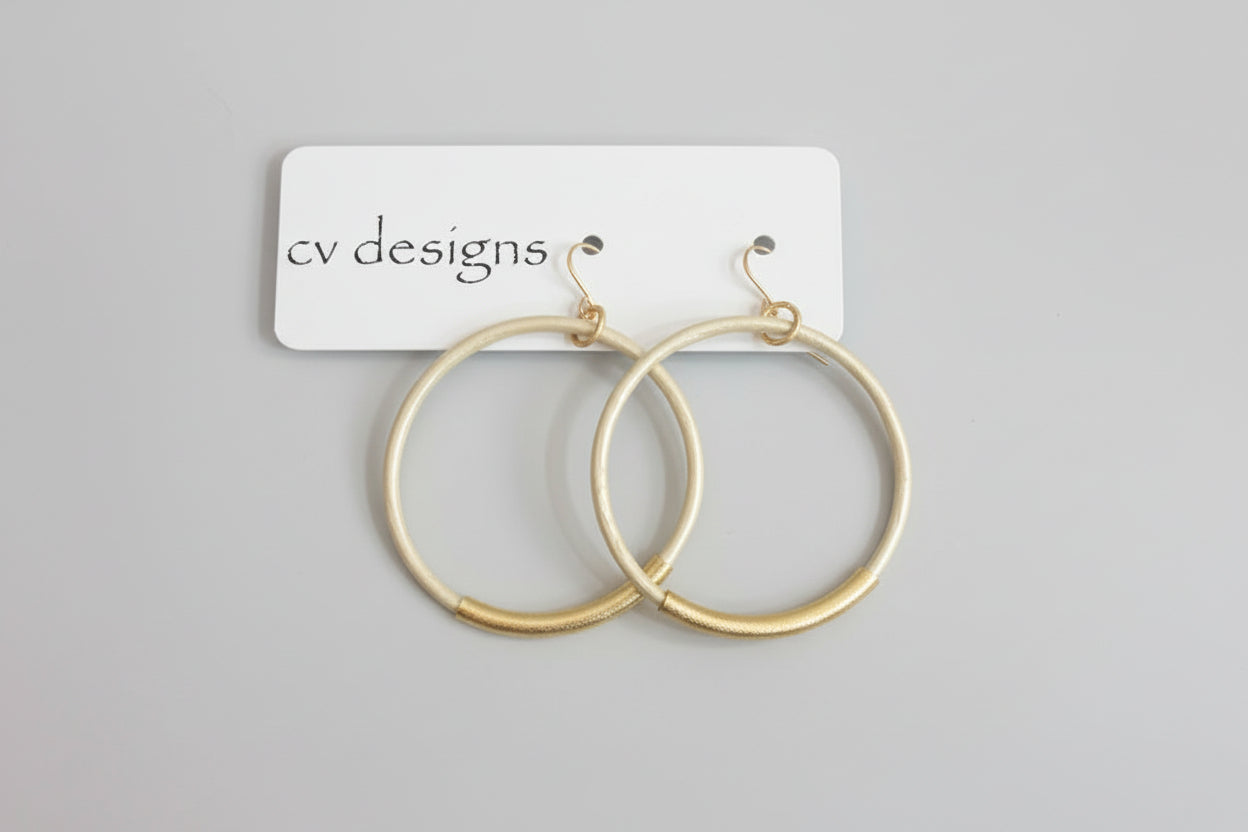 Leather Bar Hoops