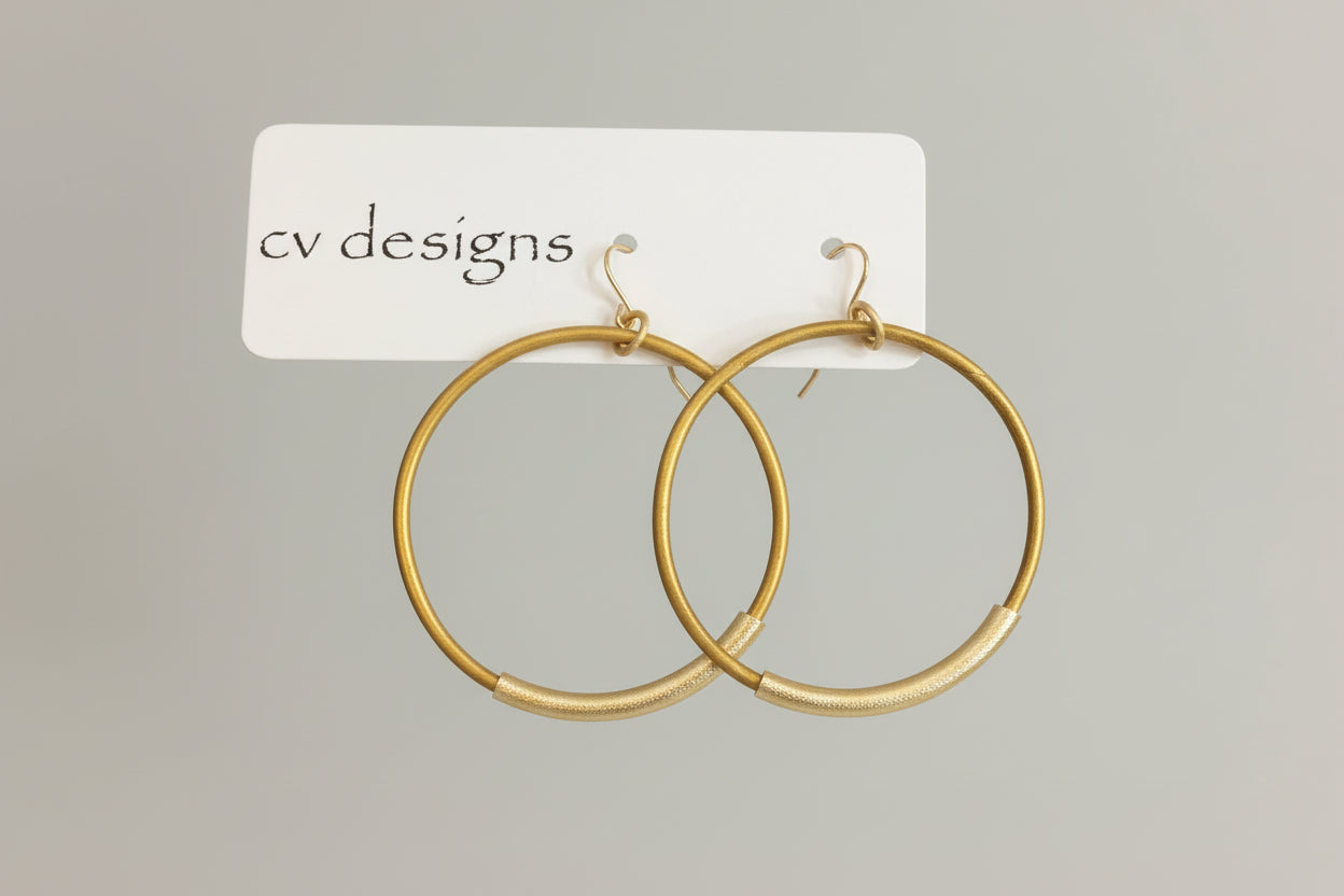 Leather Bar Hoops