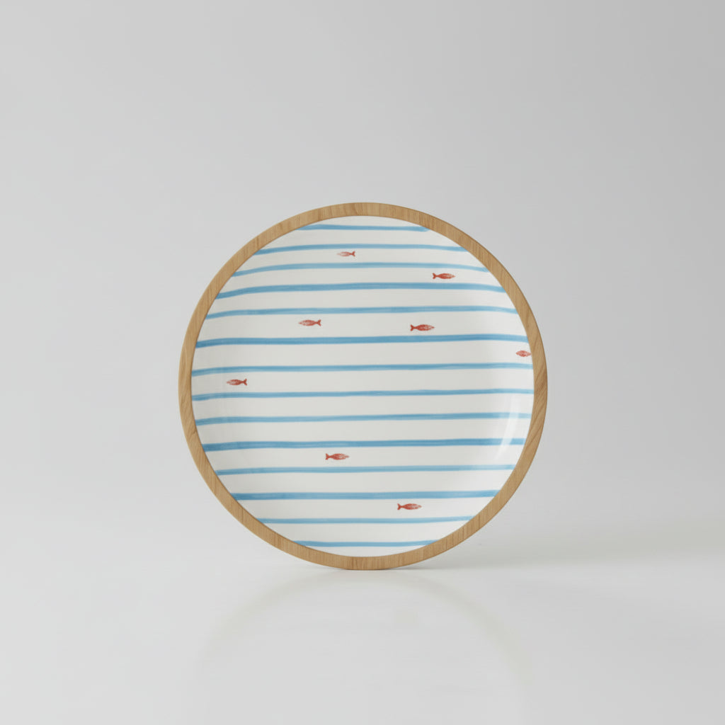 Mango Wood 10" Shallow Bowl