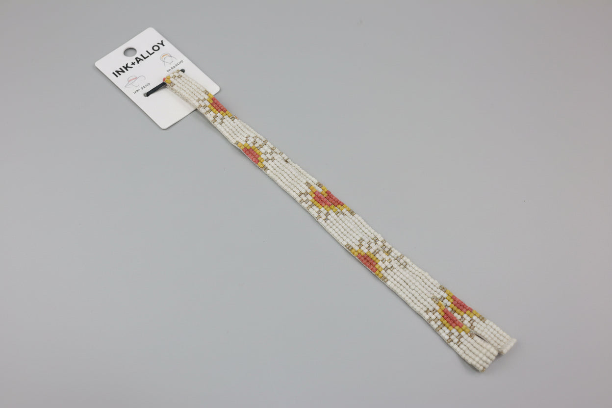 Sarah Sun Beaded Stretch Hatband Ivory