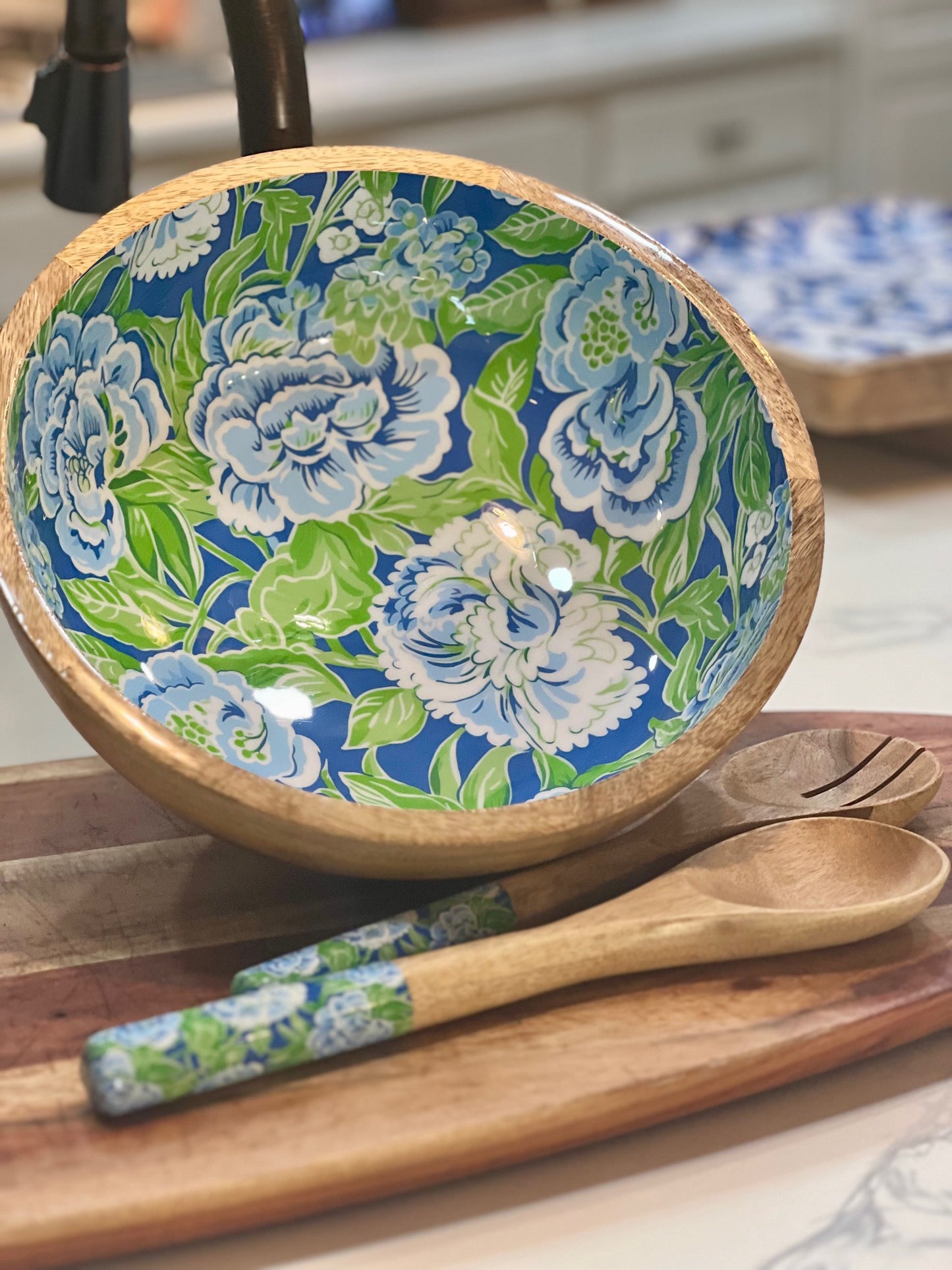 Mango Wood Serving Bowls and Utensils