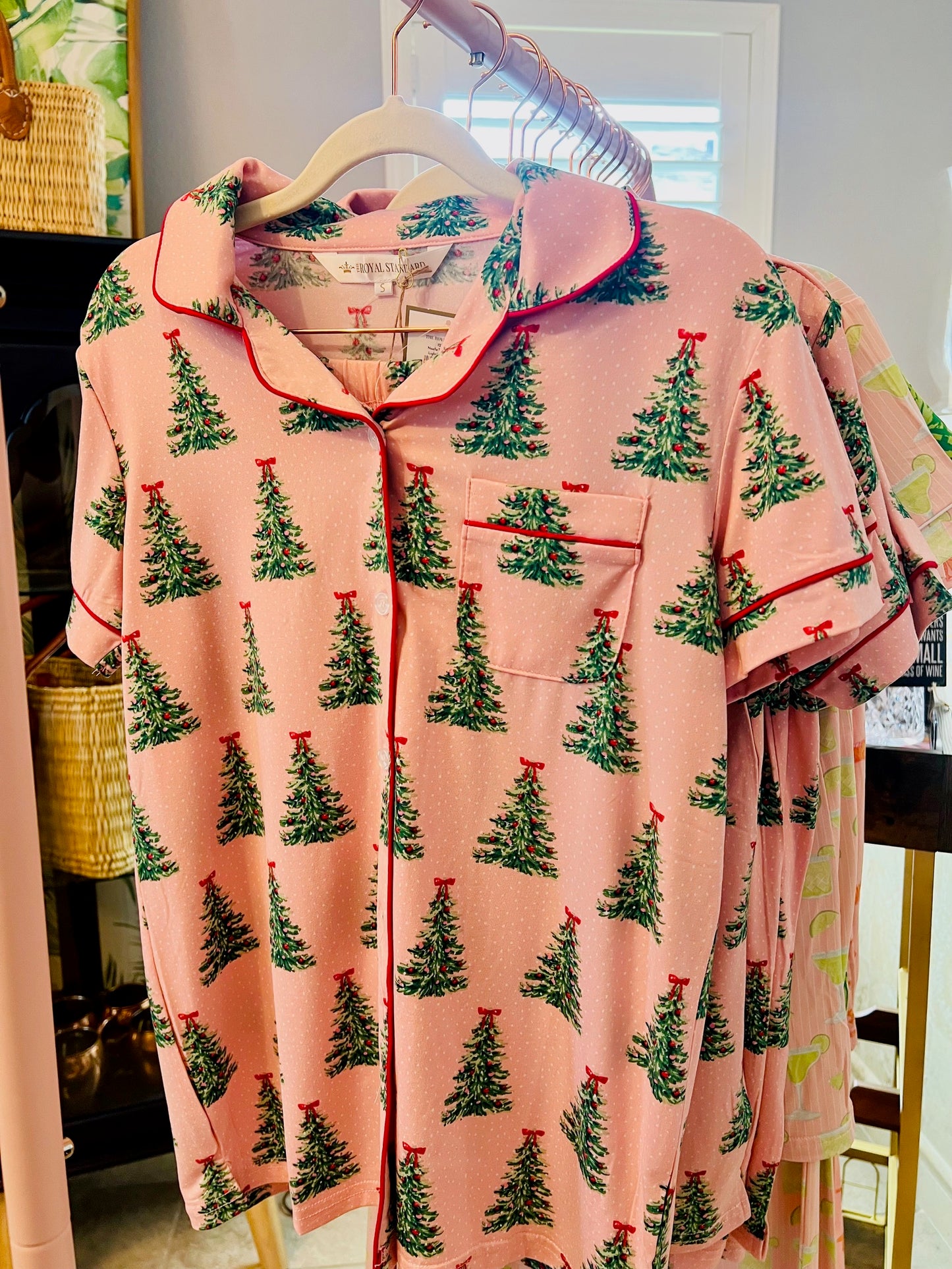 Noelle Christmas Tree PJ Set with Shorts