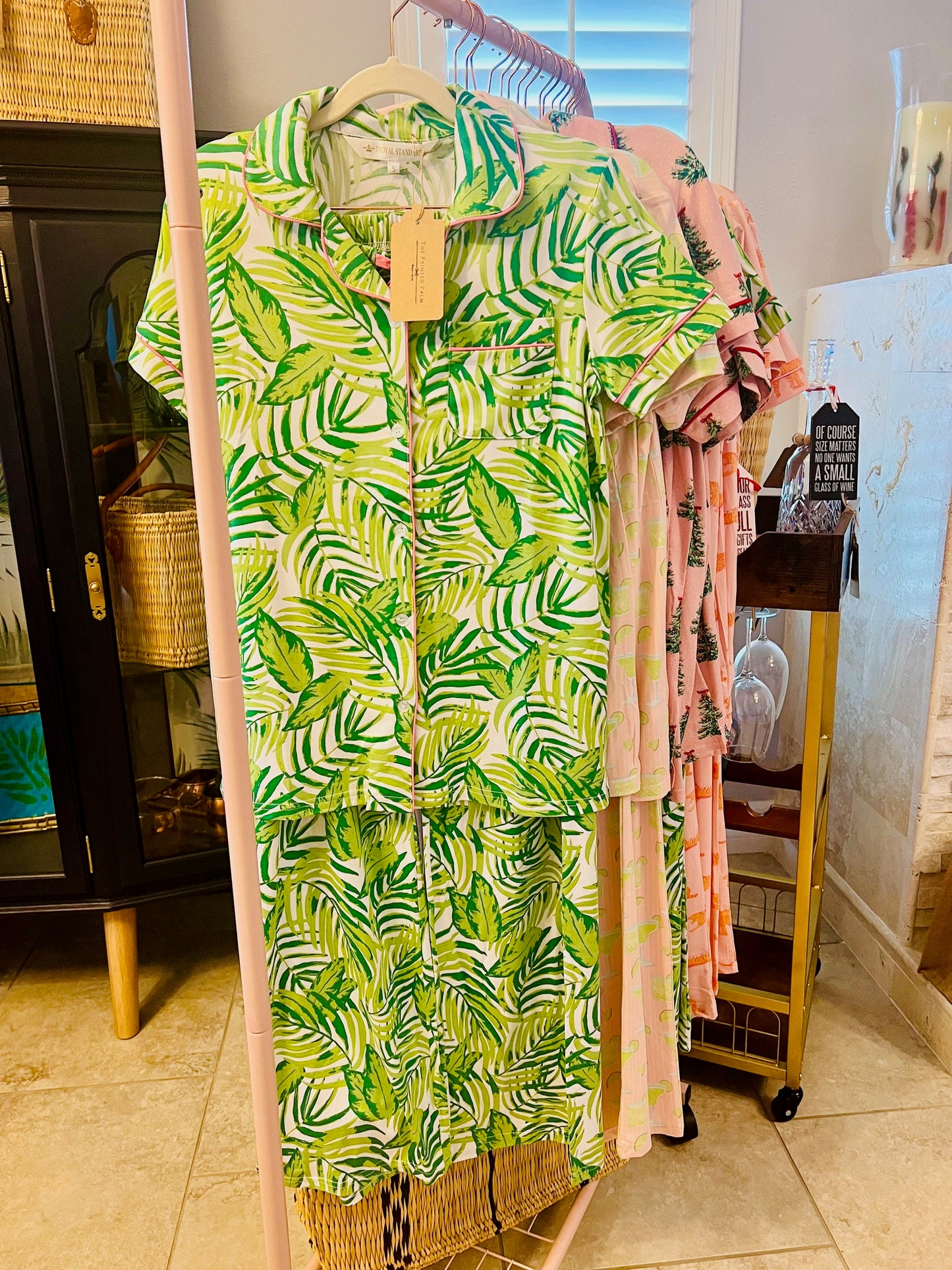 Painted Palm PJ Set with Long Pants