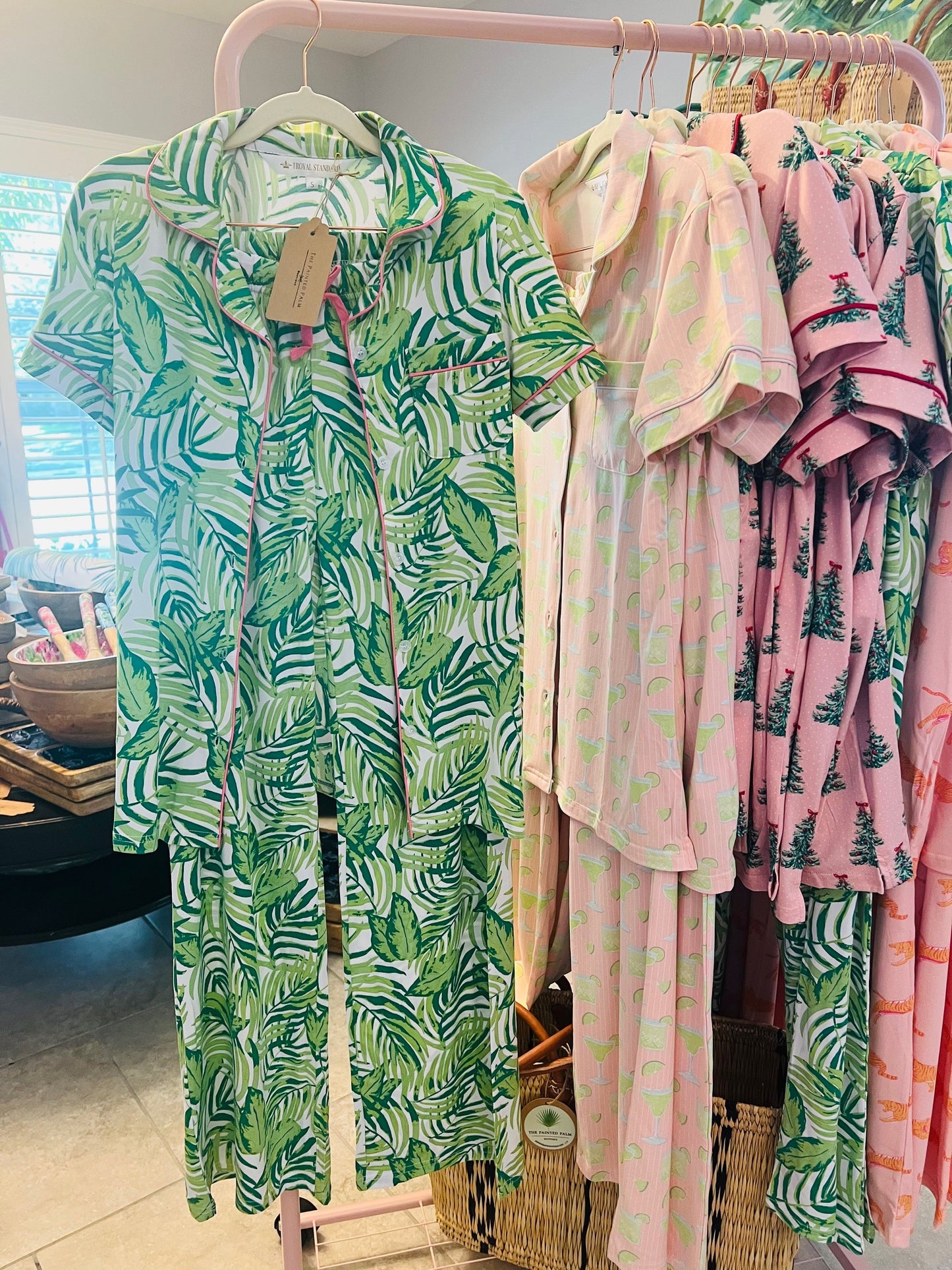 Painted Palm PJ Set with Long Pants