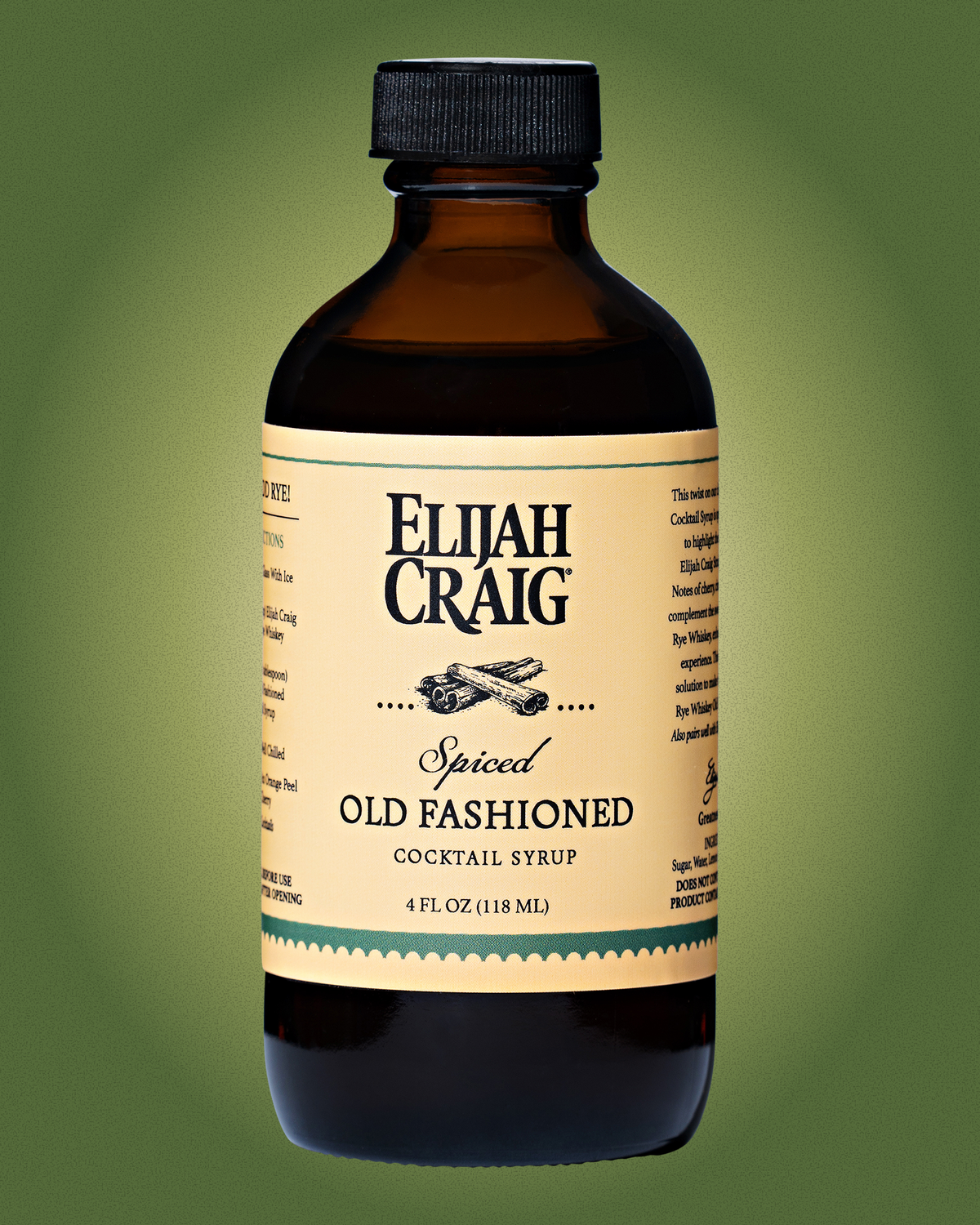 Spiced Old Fashioned, Elijah Craig Cocktail Syrup