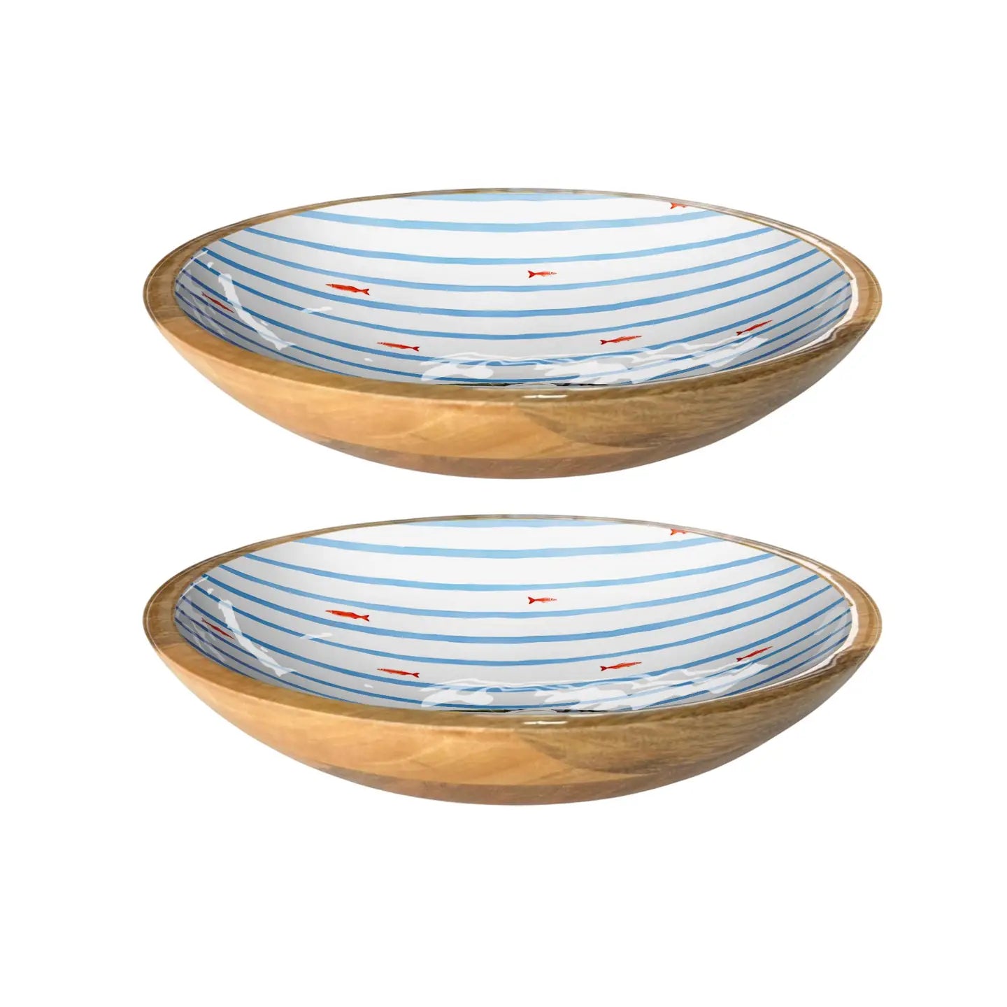 Mango Wood 10" Shallow Bowl